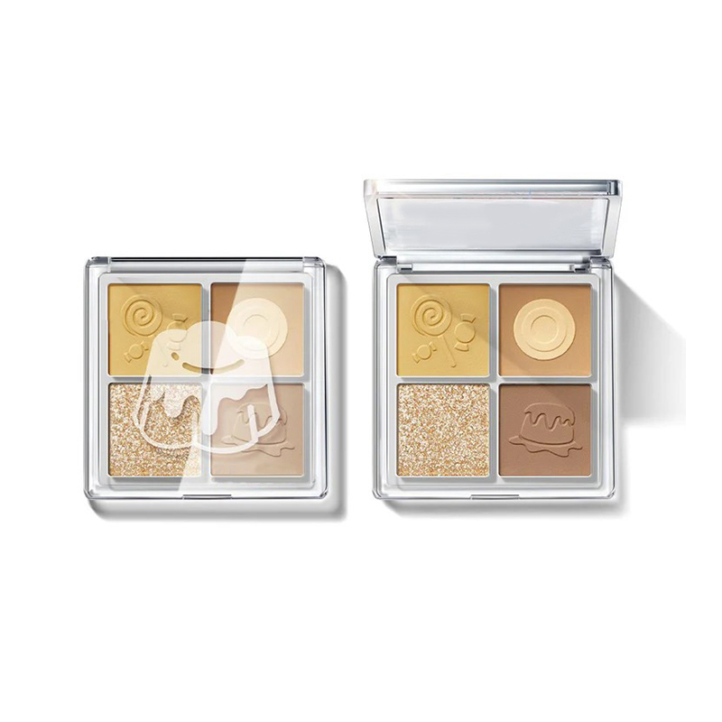 4 色便携式哑光闪光眼影盘