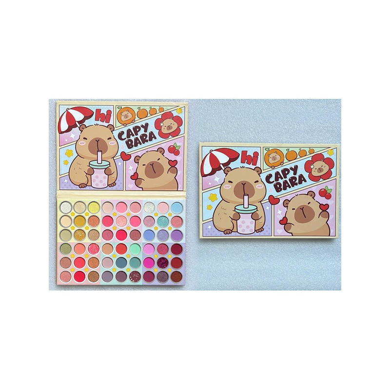 54颜色纹理安全的眼影调色板