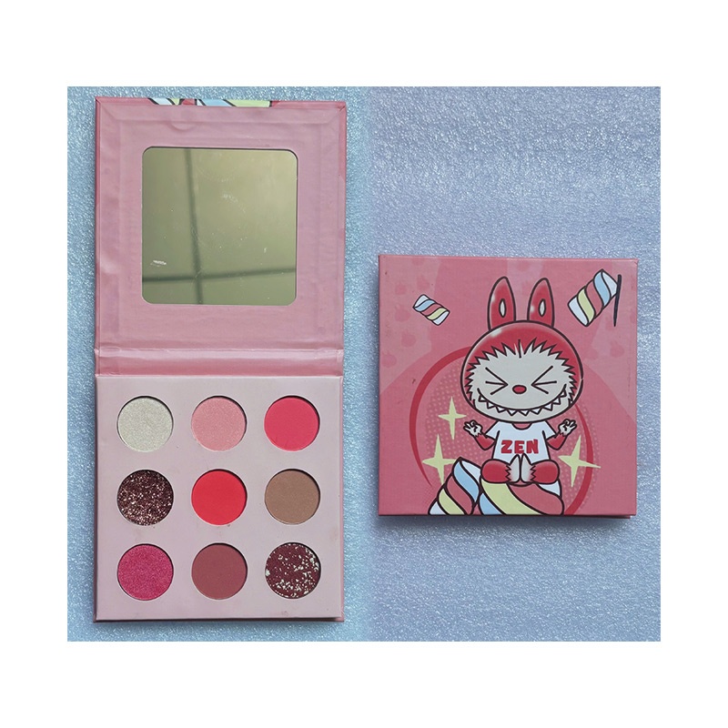 9种颜色的轻度和非刺激性眼影